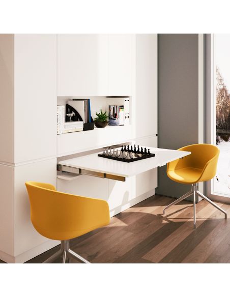 Emuca Guide per tavolo allungabile Lunch +39, Champagne anodizzato, Alluminio