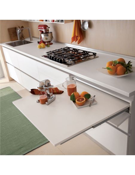 Emuca Coktail Reverse H35 Guide per tavoli ad ante allungabili, Alluminio, Champagne anodizzato