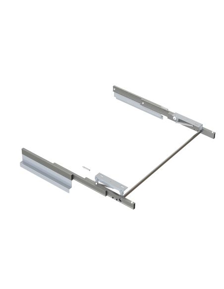 Emuca Guide per tavolo allungabile e sollevabile Oplà Folding+39 M120, Alluminio, Champagne anodizzato