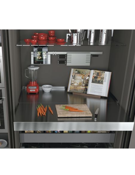 Emuca Guide per tavolo allungabile e sollevabile Oplà Folding+39 M120, Alluminio, Champagne anodizzato