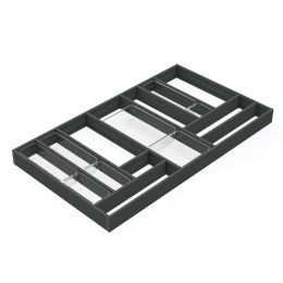 Emuca Organizzatore per cassetti Alumount 900x500, Alluminio, Grigio antracite 2