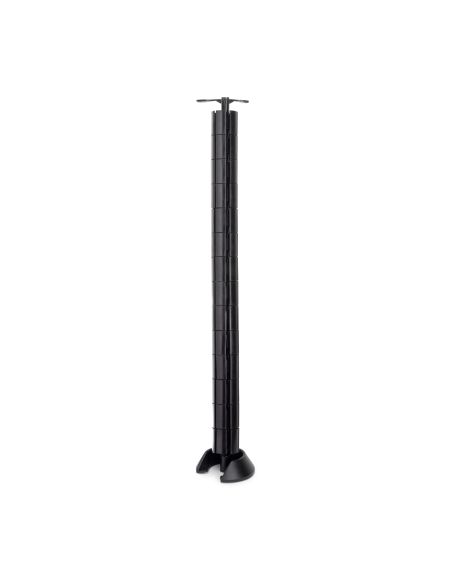 Emuca Colonna passacavi cavi Hexa, in Tecnoplastica, Nera