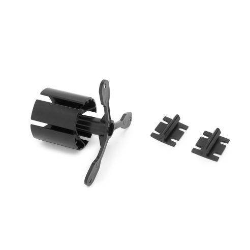 Emuca Colonna passacavi cavi Hexa, in Tecnoplastica, Nera