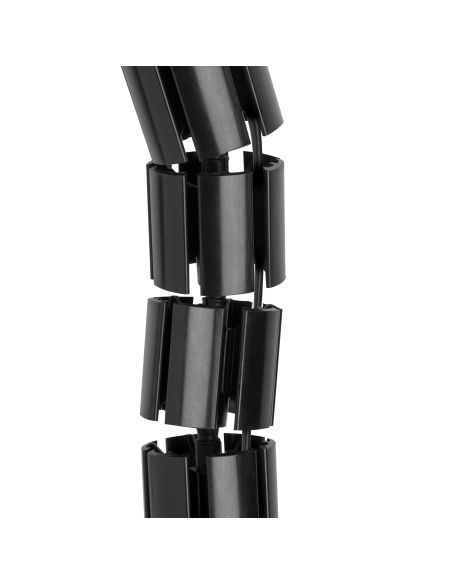 Emuca Colonna passacavi cavi Hexa, in Tecnoplastica, Nera