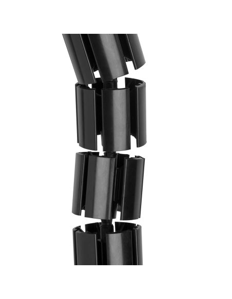 Emuca Colonna passacavi cavi Hexa, in Tecnoplastica, Nera