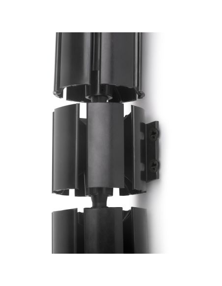 Emuca Colonna passacavi cavi Hexa, in Tecnoplastica, Nera