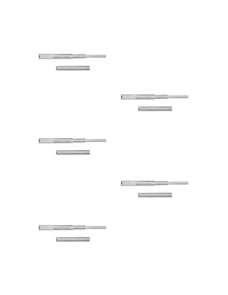 Emuca Lotto di 5 set guide per cassetti, a sfera, altezza 45 mm, profondità 300 mm, estrazione totale, zincate