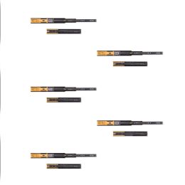 Emuca Lotto di 5 set guide per cassetti, a sfera, altezza 45 mm, profondità 300 mm, estrazione totale, chiusura soft, Nera