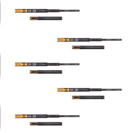 Emuca Lotto di 5 set guide per cassetti, a sfera, altezza 45 mm, profondità 400 mm, estrazione totale, chiusura soft, Nera