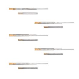 Emuca Kit guide per cassetti, a sfera, 45 x 450 mm, estrazione totale, chiusura soft, Zincato, 5 u.
