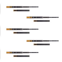 Emuca Lotto di 5 set guide per cassetti, a sfera, altezza 45 mm, profondità 450 mm, estraibili, chiusura soft, Nera