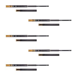 Emuca Lotto di 5 set guide per cassetti, a sfera, altezza 45 mm, profondità 500 mm, estraibili, chiusura soft, Nera
