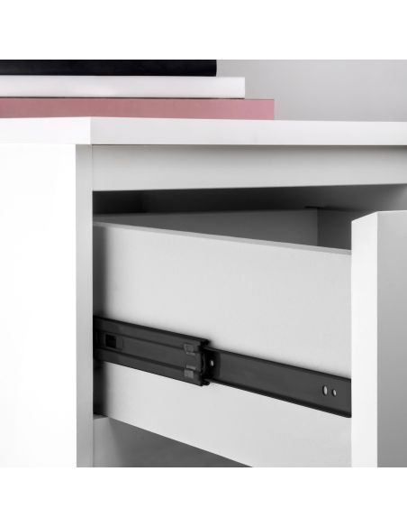 Emuca Lotto di 5 set guide per cassetti, a sfera, altezza 45 mm, profondità 500 mm, estraibili, chiusura soft, Nera