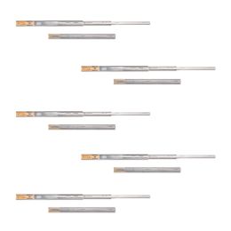 Emuca Kit guide per cassetti, a sfera, 45 x 550 mm, estrazione totale, chiusura soft, Zincato, 5 u.