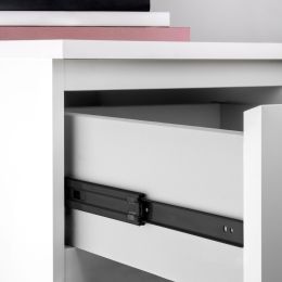 Emuca Lotto di 5 set guide per cassetti, a sfera, altezza 45 mm, profondità 550 mm, estrazione totale, chiusura soft, Nera 2