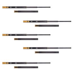Emuca Lotto di 5 set guide per cassetti, a sfera, altezza 45 mm, profondità 600 mm, estrazione totale, chiusura soft, Nera