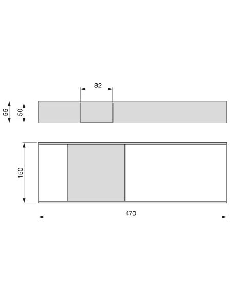 Emuca Organizzatore per cassetto Orderbox, 150x470 mm, Acciaio e Legno, Grigio antracite