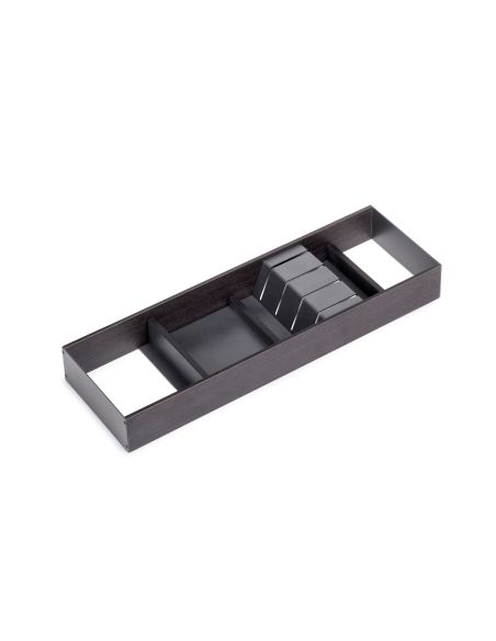 Emuca Portacoltelli per cassetto Orderbox, 150x470 mm, Acciaio e Legno, Grigio antracite