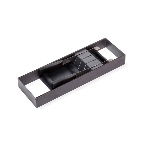 Emuca Portacoltelli per cassetto Orderbox, 150x470 mm, Acciaio e Legno, Grigio antracite