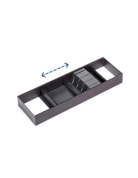 Emuca Portacoltelli per cassetto Orderbox, 150x470 mm, Acciaio e Legno, Grigio antracite