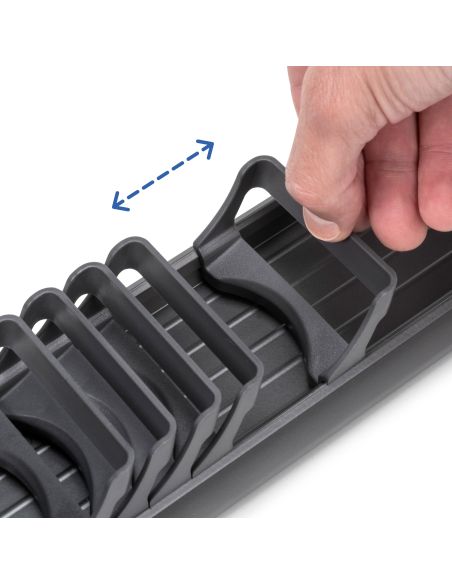 Emuca Supporto per cassetto Orderbox, 90x470 mm, Alluminio e Tecnoplastica, Grigio antracite