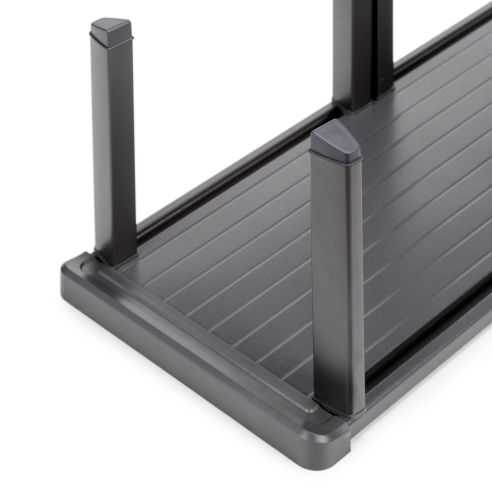 Emuca Portapiatti verticale per cassetto Orderbox, 159x468 mm, Alluminio e Tecnoplastica, Grigio antracite