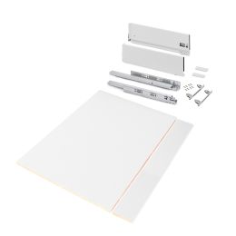 Emuca Kit cassetto per cucina o bagno Vertex di altezza 178 mm con pannelli inclusi., 900, Verniciato bianco, Vari