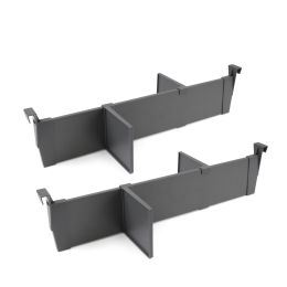 Emuca Set di divisori per interni dei casseti Vertex-Concept, 600, Grigio antracite, Alluminio e Tecnoplastica
