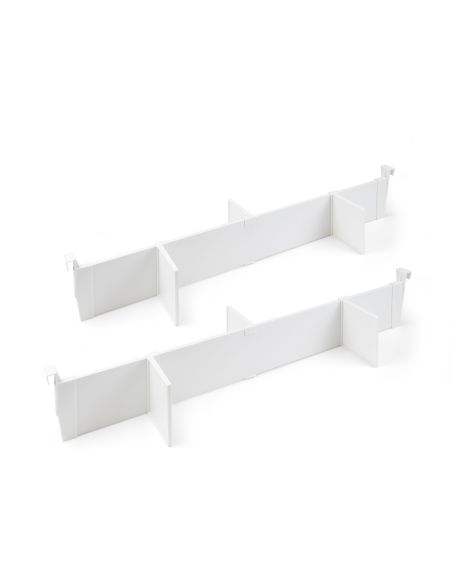 Emuca Set di divisori per interni dei casseti Vertex-Concept, 900, Verniciato bianco, Alluminio e Tecnoplastica