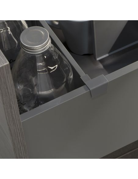 Emuca Set di divisori per interni dei casseti Vertex-Concept, 900, Verniciato bianco, Alluminio e Tecnoplastica