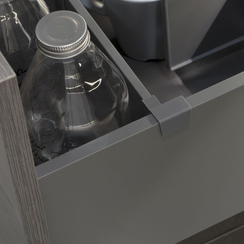 Emuca Set di divisori per interni dei casseti Vertex-Concept, 900, Grigio antracite, Alluminio e Tecnoplastica