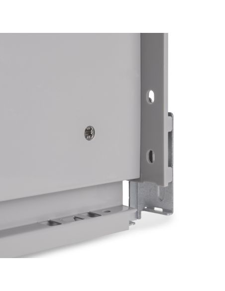 Emuca Cassetto esterno Vertex con regolazione 3D altezza 93mm, 40kg, profondità 350mm, Acciaio, Verniciato alluminio