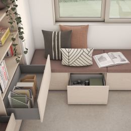 Emuca Cassetto esterno Vertex con regolazione 3D altezza 178mm, 40kg, profondità 450mm, Acciaio, Verniciato alluminio 2