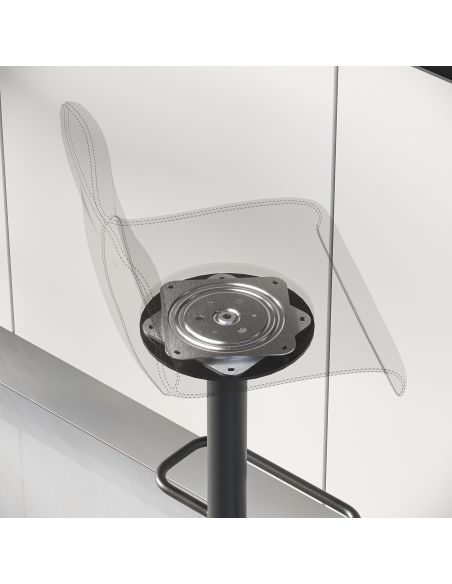 Emuca Base girevole Giro 4, 100 kg, Acciaio, Zincato bianco