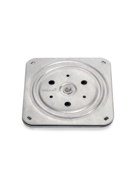 Emuca Base girevole Giro 4, 100 kg, Acciaio, Zincato bianco