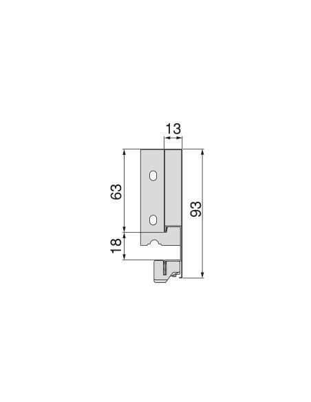 Emuca Cassetto esterno Vertex 40kg altezza 93mm, profondità 450mm, Acciaio, Grigio antracite