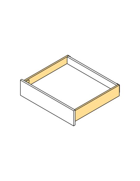 Emuca Cassetto esterno Vertex 40kg altezza 93mm, profondità 450mm, Acciaio, Grigio antracite