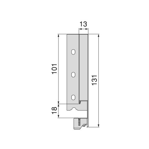 Emuca Cassetto esterno Vertex 40kg altezza 131mm, profondità 450mm, Acciaio, Grigio antracite
