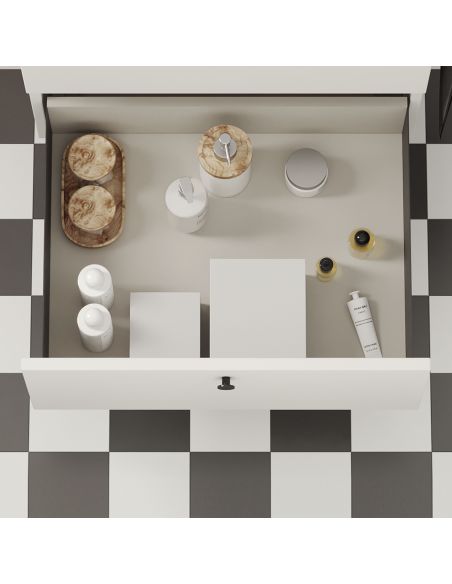 Emuca Cassetto esterno Simplex 25 kg, altezza 88 mm, profondità 440 mm, Acciaio, Grigio antracite