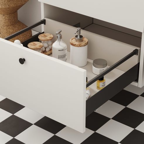 Emuca Cassetto esterno Simplex 25 kg, altezza 88 mm, profondità 490 mm, Acciaio, Grigio antracite