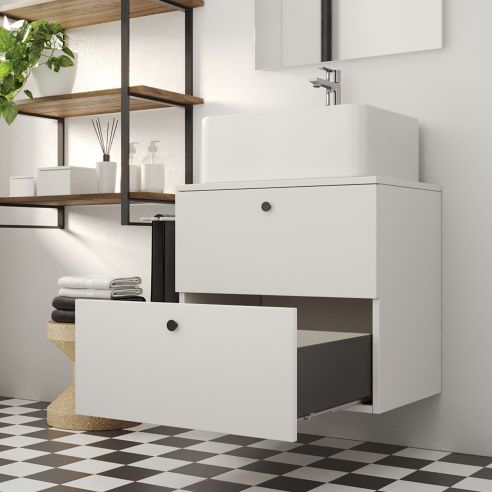 Emuca Cassetto esterno Simplex 25 kg, altezza 122 mm, profondità 490 mm, Acciaio, Grigio antracite