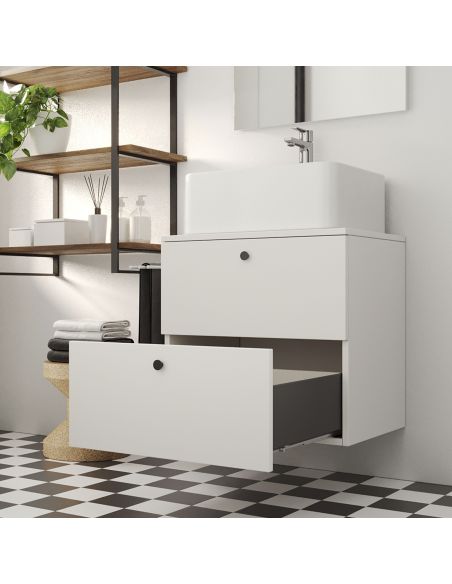 Emuca Cassetto esterno Simplex 25 kg, altezza 159 mm, profondità 440 mm, Acciaio, Grigio antracite