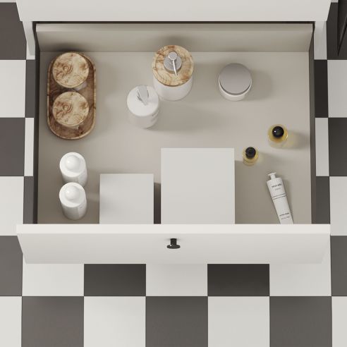 Emuca Cassetto esterno Simplex 25 kg, altezza 159 mm, profondità 440 mm, Acciaio, Grigio antracite