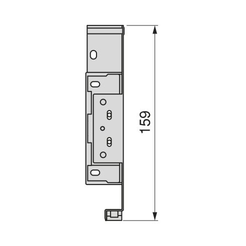 Emuca Cassetto esterno Simplex 25 kg, altezza 159 mm, profondità 440 mm, Acciaio, Grigio antracite