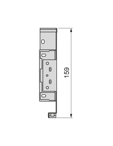 Emuca Cassetto esterno Simplex 25 kg, altezza 159 mm, profondità 490 mm, Acciaio, Verniciato bianco