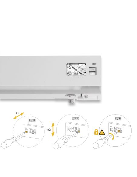 Emuca Cassetto esterno Protone 30kg, guide di estrazione totale con una chiusura soft, altezza 93mm, profondità 300mm, Bianco