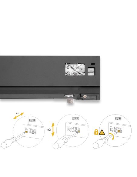 Emuca Cassetto esterno Protone 30kg, guide di estrazione totale con una chiusura soft, altezza 93mm, profondità 450mm, Grigio