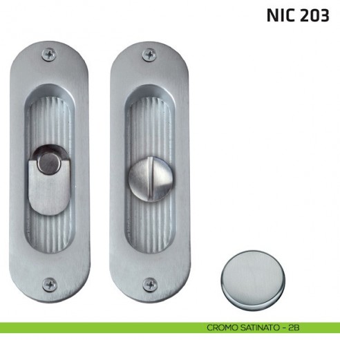 Maniglia per porta scorrevole NIC 203 Comit cromo satinato
