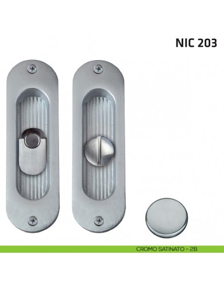 Maniglia per porta scorrevole NIC 203 Comit cromo satinato