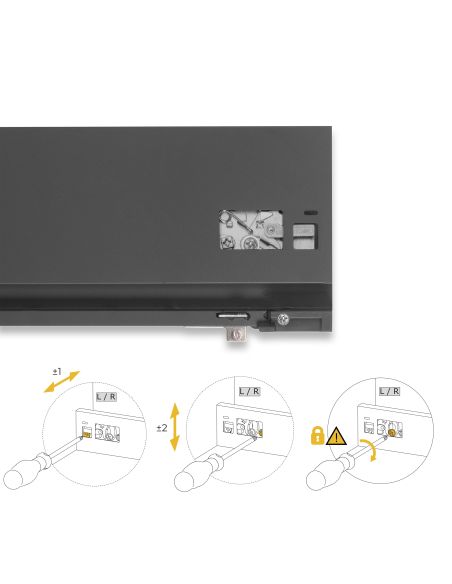 Emuca Cassetto esterno Protone 30kg, guide di estrazione totale con una chiusura soft, altezza 131mm, profondità 400mm, Grigio